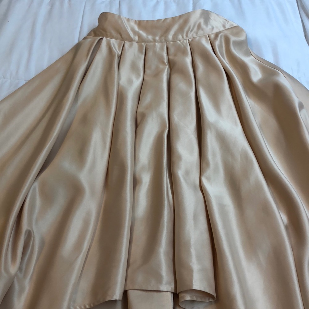 Champagne high-low skirt with adorable bow!